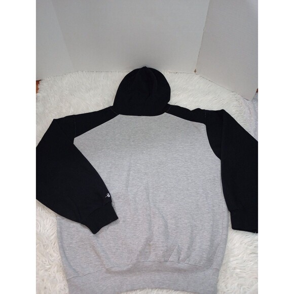 Badger Sport Gray/Black Accent Long Sleeve Pullover Hoodie Size L - Picture 9 of 11